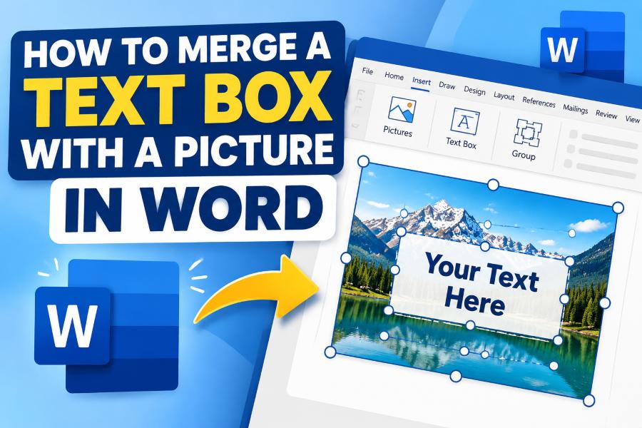 How to Merge a Text Box with a Picture in Word